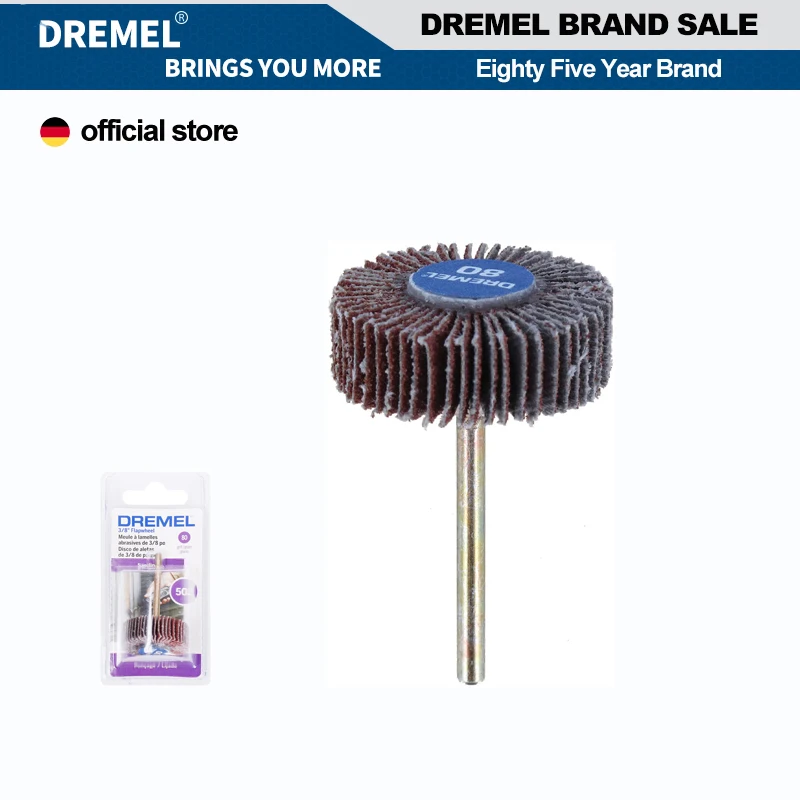 

Dremel 502 3/8" Flapwheel Sander 80 Grit For Dremel 3000 4000 4250 8220 8260 Electric Drill Accessories