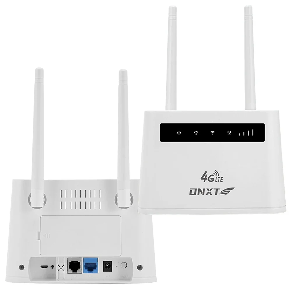 4G LTE WiFi Router 2 Antennas 150Mbps Wireless Internet Router RJ11 RJ45 Ports with SIM Card Slot Hotspot Modem for Home