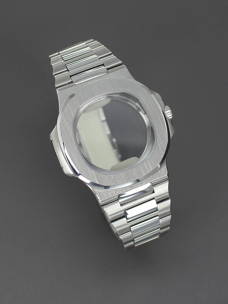 

Ультратонкий корпус для часов Nautilus, квадратный корпус для часов 43 мм, браслет из стали 316L, подходит для механизма Miyota 9015, сапфировое стекло, водонепроницаемый.