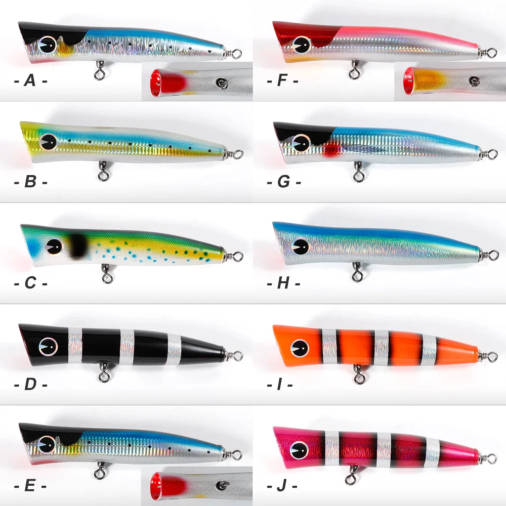 Noeby-artificial wood Popper for saltwater fishing, 18cm, 70-78g, deep cup, ocean surface, hard bait, GT tuna, big game