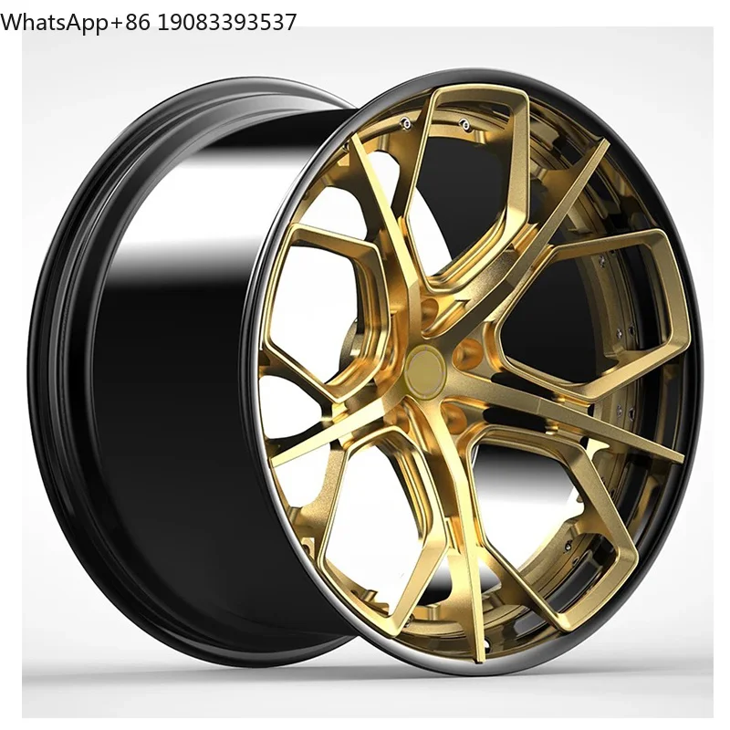 

Custom Car Wheels 2-piece 18 19 20 21 22 23 24 26 Inch Black Golden Chrome Forged Car Rims Aluminium for Porsche 911