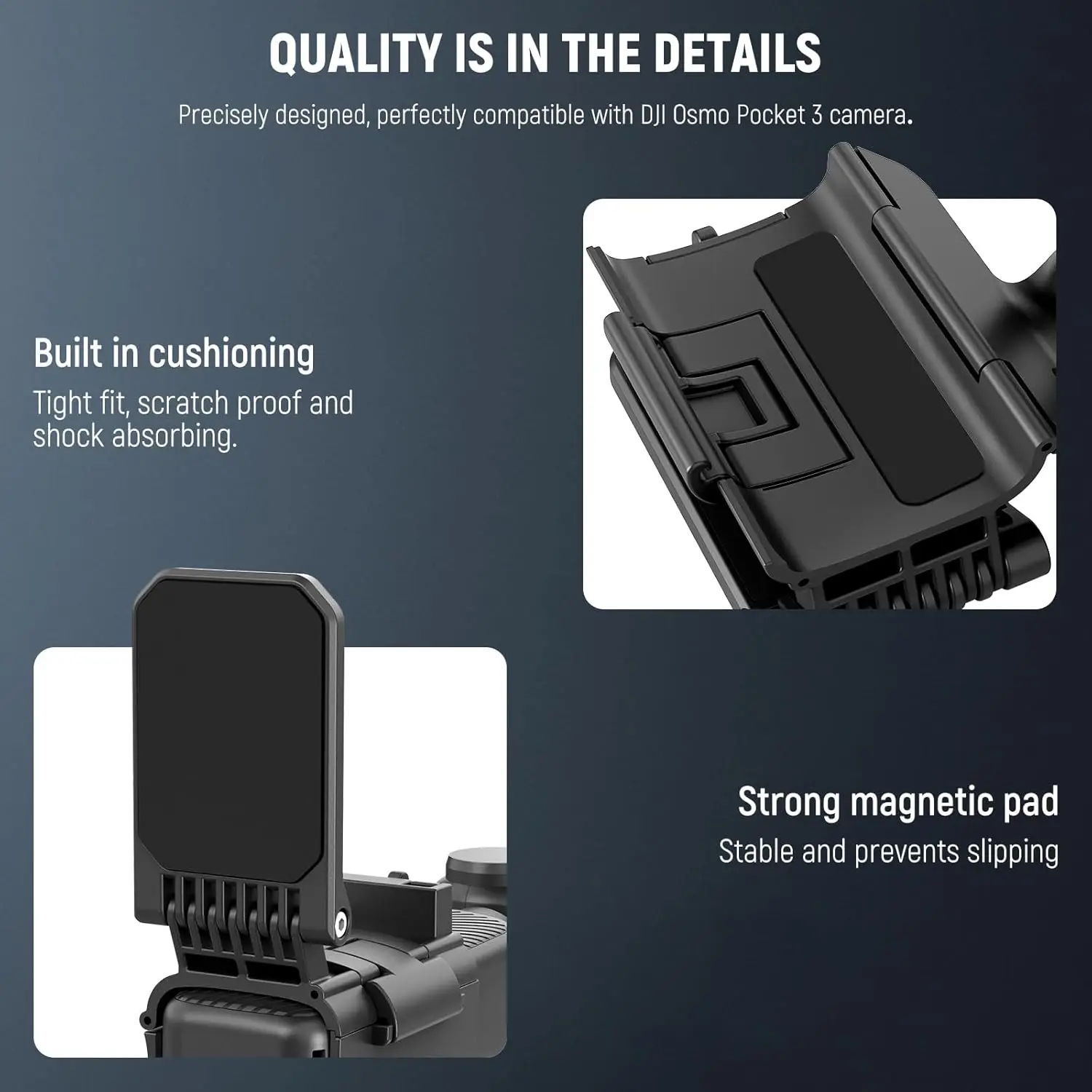 NÄHER 180 °   Verstellbarer, leichter Mini-Kamerahalter, magnetische Halterung, Ständer, Erweiterungsadapter, Halterung für DJI Osmo Pocket 3