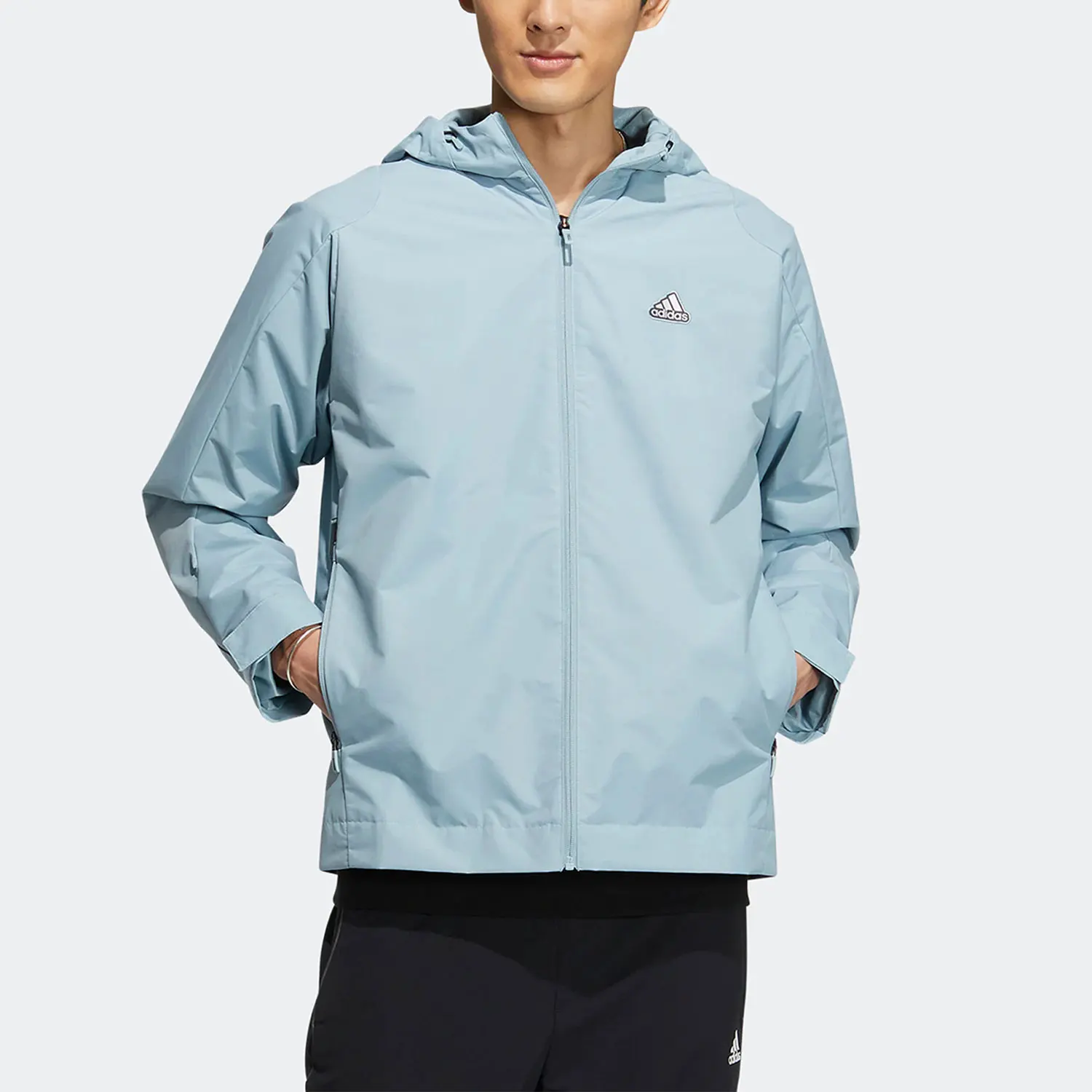 Adidas genuine spring new men's running sports hooded jacket HY5833