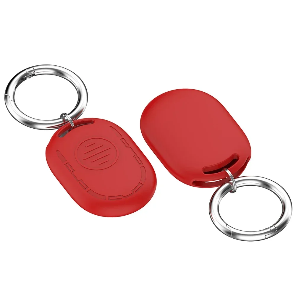 For Xiaomi Tag Silicone Protective Cover Solid Color Anti-Loss Pets Locator Protector Case With Carabiner For Xiaomi Tag Sleeve