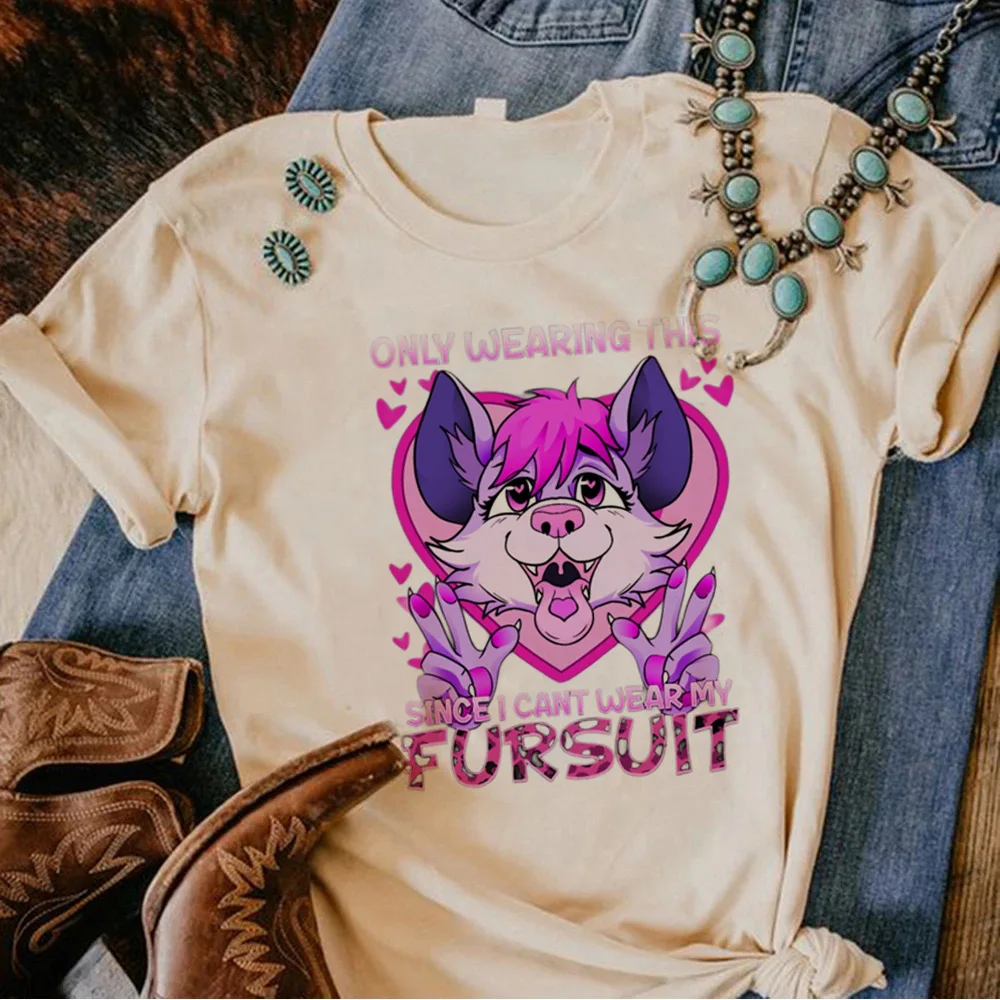 

Furry tshirt women summer comic manga tshirt girl funny clothes