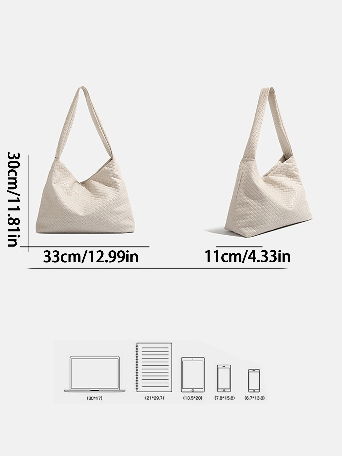 2024 Fashionable and Popular Knitted Commuting Minimalist Tote Bag, Unique Design Underarm Bag, Fashionable Large Capacity Shoul