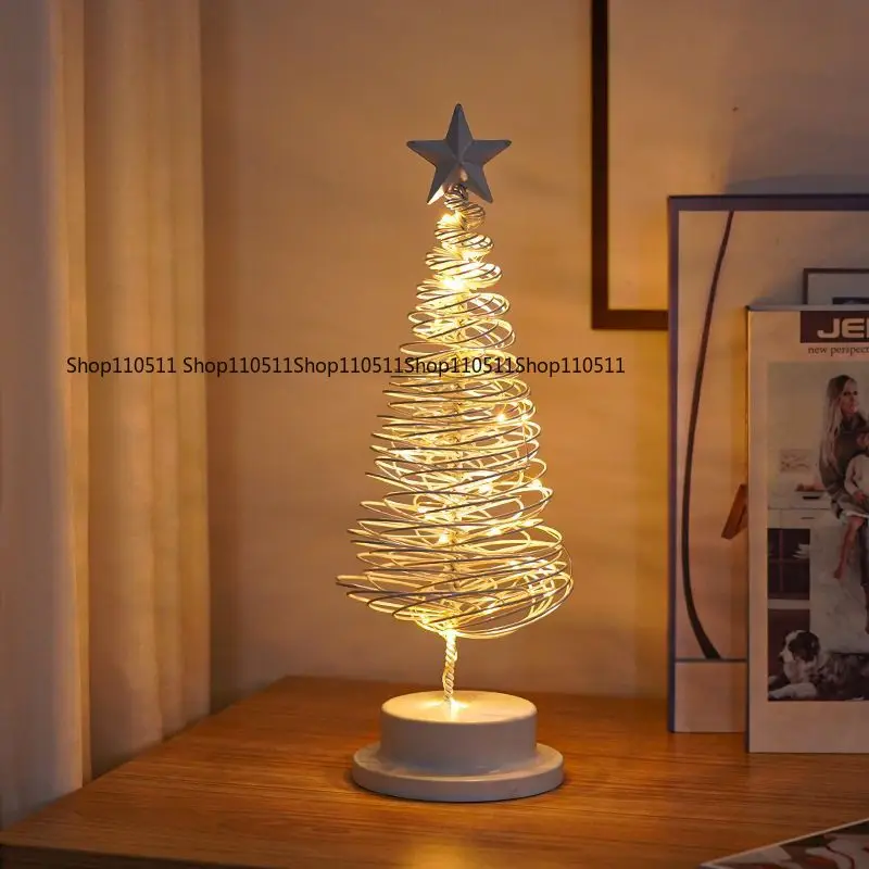 Christmas wrought iron crystal tree lamp interior scene decoration ins birthday festive atmosphere