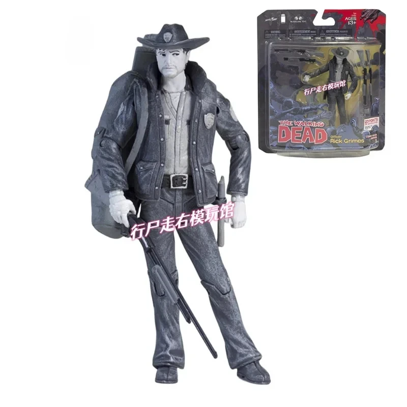 In Stock 4.5 Inch Rick Grimes Dark Edition Action Figure The Walking Dead Toy Gift Halloween Collectible Doll