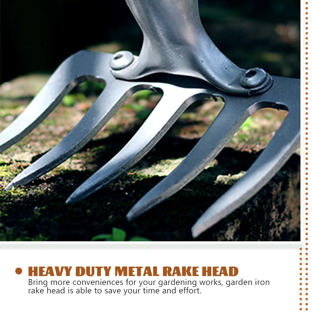 

Professional Leaf Rake Head Durable Iron Material Garden Farm Tool Dense Soil Loosening Agricultural Rake Head
