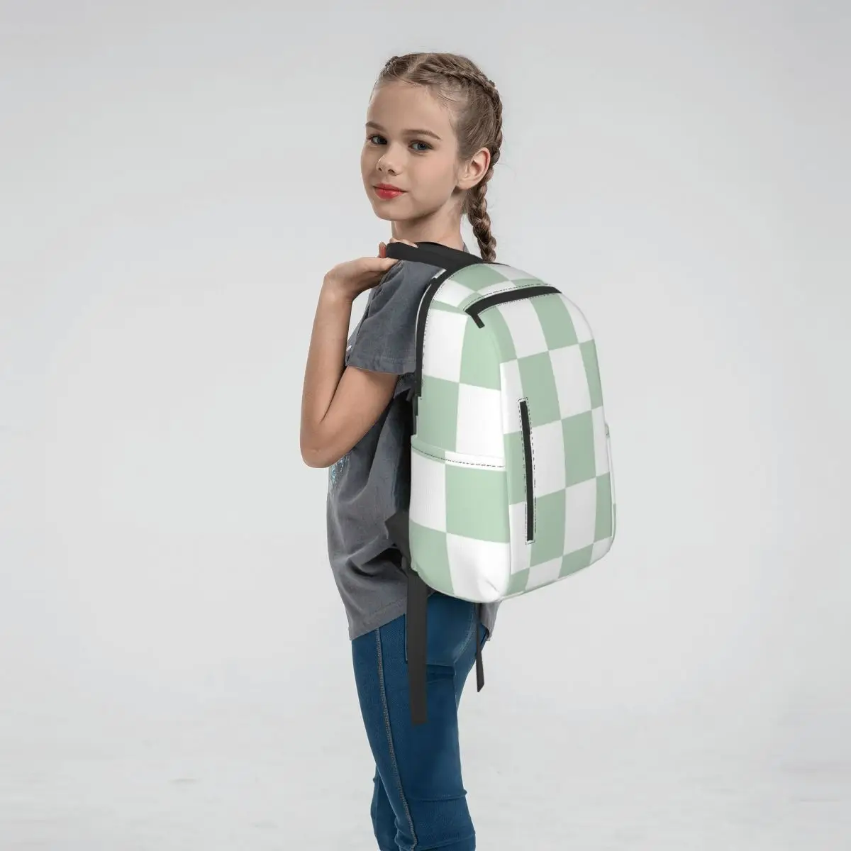 Checkerboard Mini Check Pattern Backpack Large Capacity Boys Girls BookBag School Bag Shoulder Bags for Men Women
