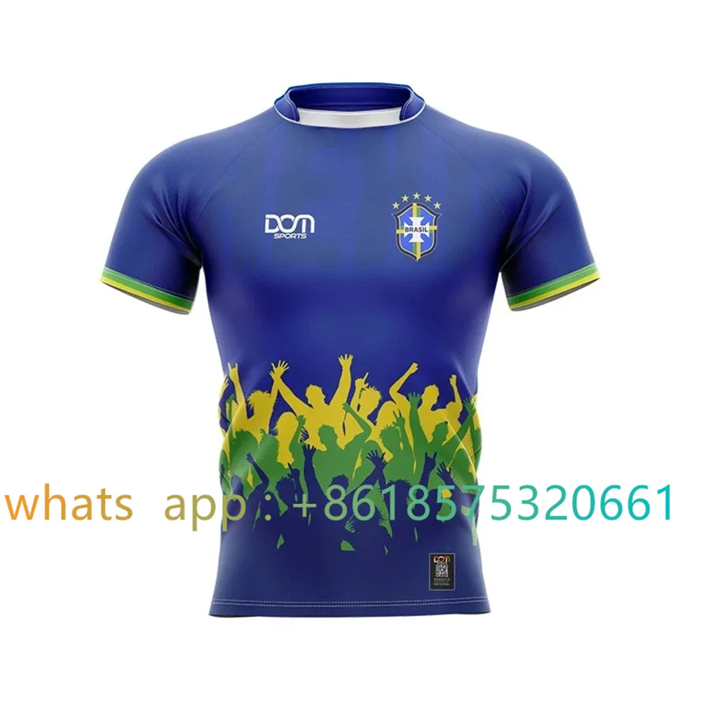 Brazil Fans Match T-shirts Short Sleeve Quick-Drying Jersey MTB Team Uniforms Breathable Bike Clothing 2023 Personalization