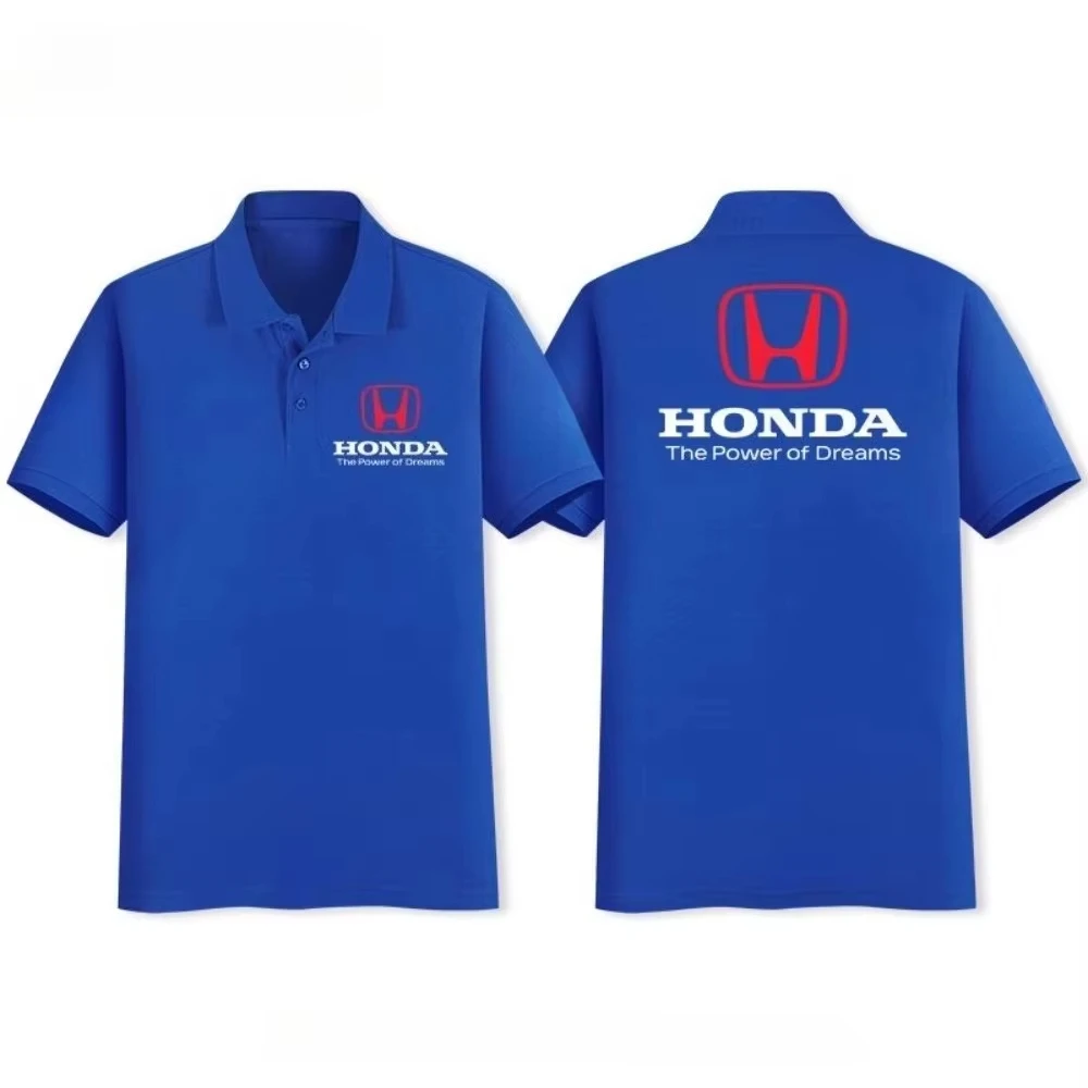 

Honda's new modified motorcycle men's POLO shirt cycling shirt fashion printing short-sleeved loose lapel off-road wear