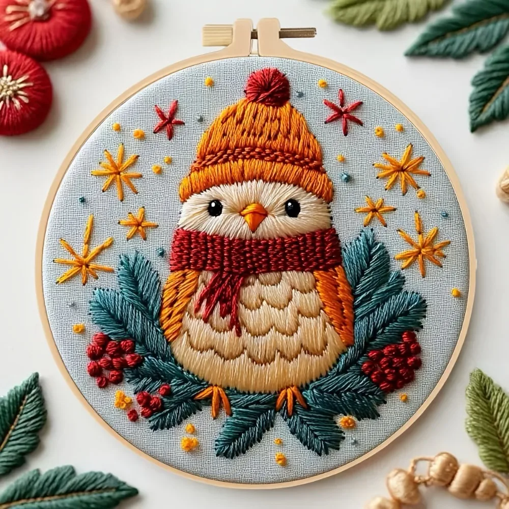 1-Weihnachtliches handbesticktes Materialpaket ist ein DIY-Materialpaket, das für Anfänger geeignet ist. Es verfügt über eine Reihe von Materialbausätzen – Detail 9