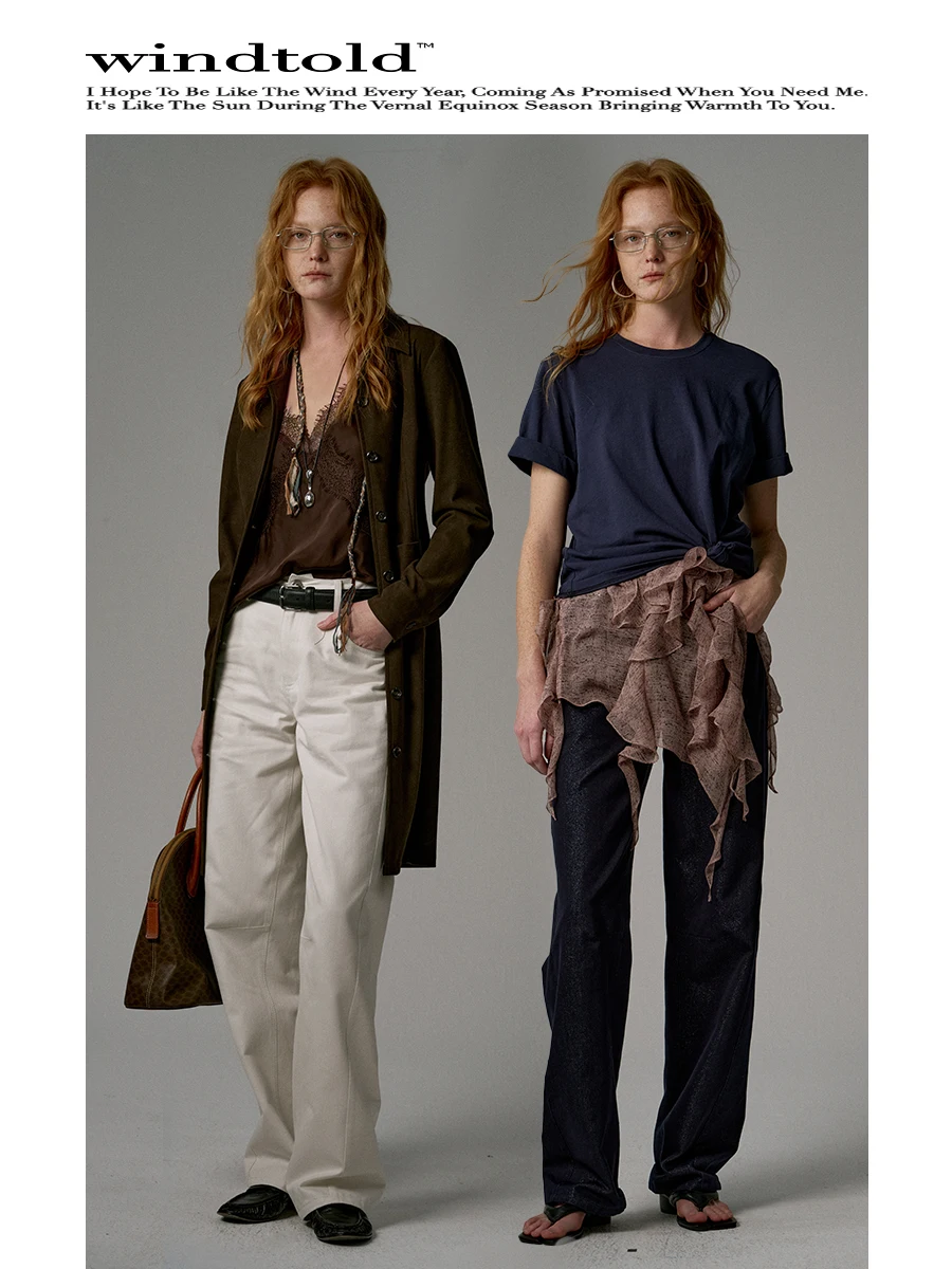 

Windtold Ретро Современные Silver iny Классические прямые джинсы со средней высокой талией Универсальные повседневные брюки для поездок на работу с высокой талией