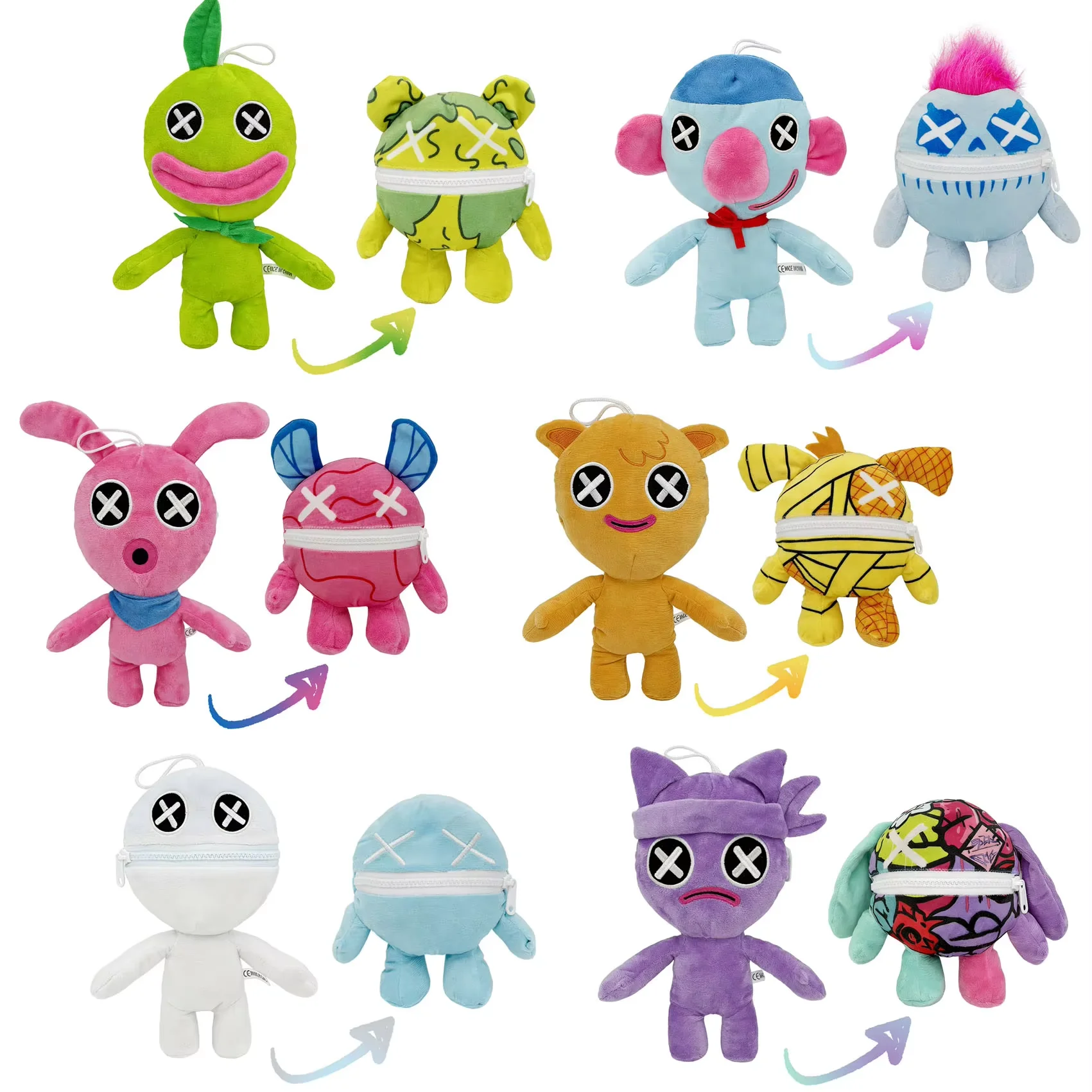 Brinquedo de Pelúcia Wrongside Outimals Giblet Chum Chompkins do Jogo de Terror, Boneco de Pelúcia 5, Brinquedo de Anime Fofo, Presente de Aniversário e Natal