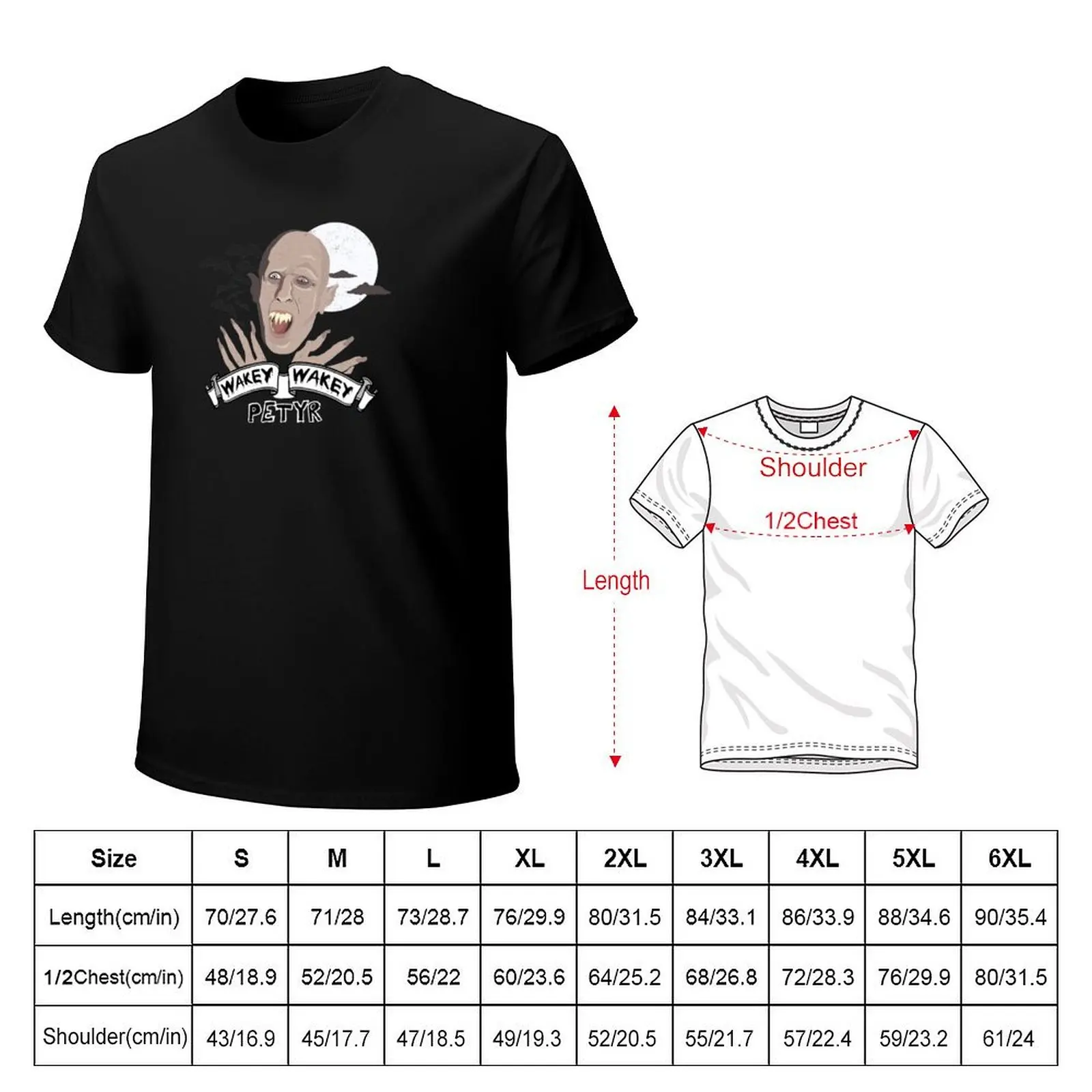 Wakey Wakey Petyr T-Shirt tops man clothes anime figures vintage t shirts mens designer clothes