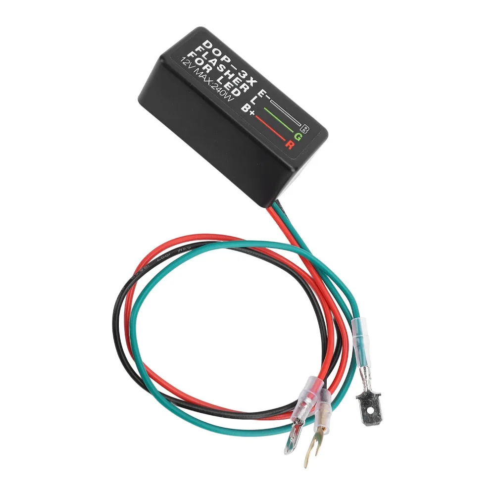 Durable DC12-24V Turn Signal Rocker Switch Green LED Rocker Switch with Flasher Turn Signal Switch Kit ATV