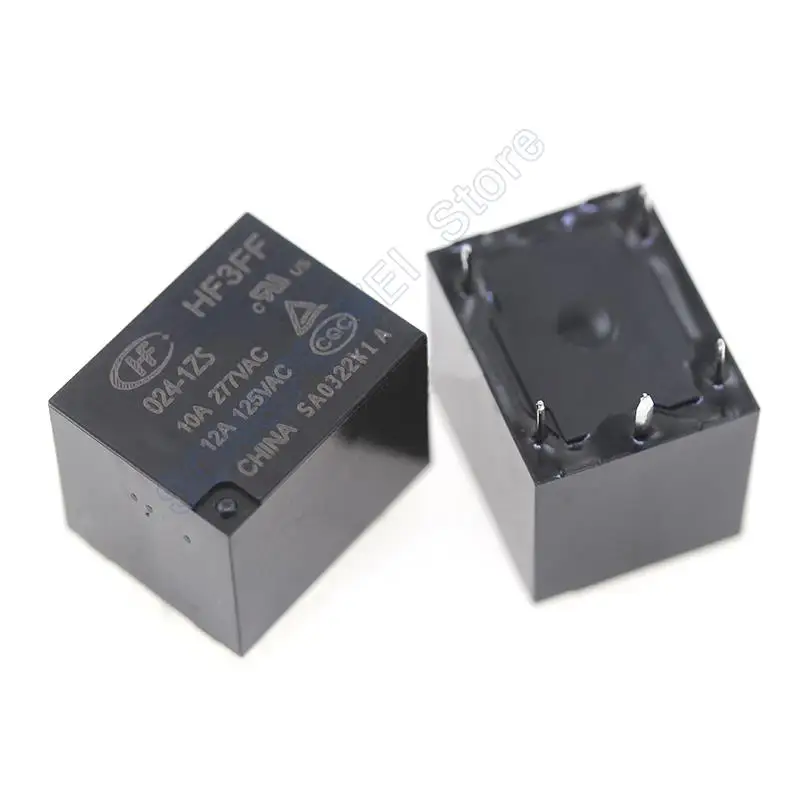 5Pcs HF3FF- 005 / 009 / 012 / 024-1HS 1HST JQC-3FF-5/9/12/24VDC -1ZS 1ZST(551) 4PIN 5PIN 10A Relay hf3ff-12V-1ZS JQC-3FF-24V-1HS