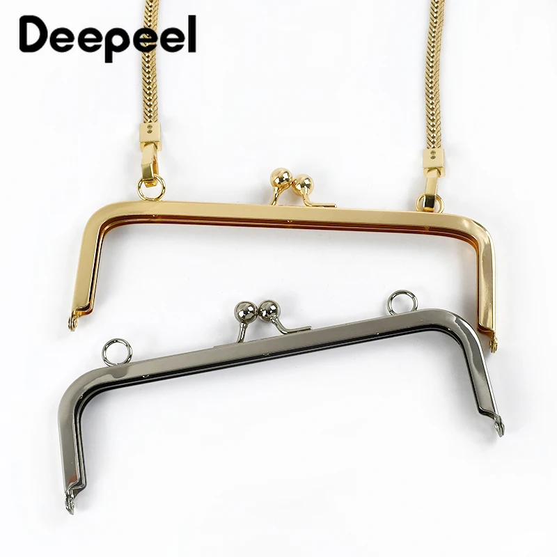 1/2/5Pcs Deepeel 10/15/19cm Square Metal Bags Handle Purse Frame Kiss Clasp Lock Handbag  DIY Wallet Hardware Accessories