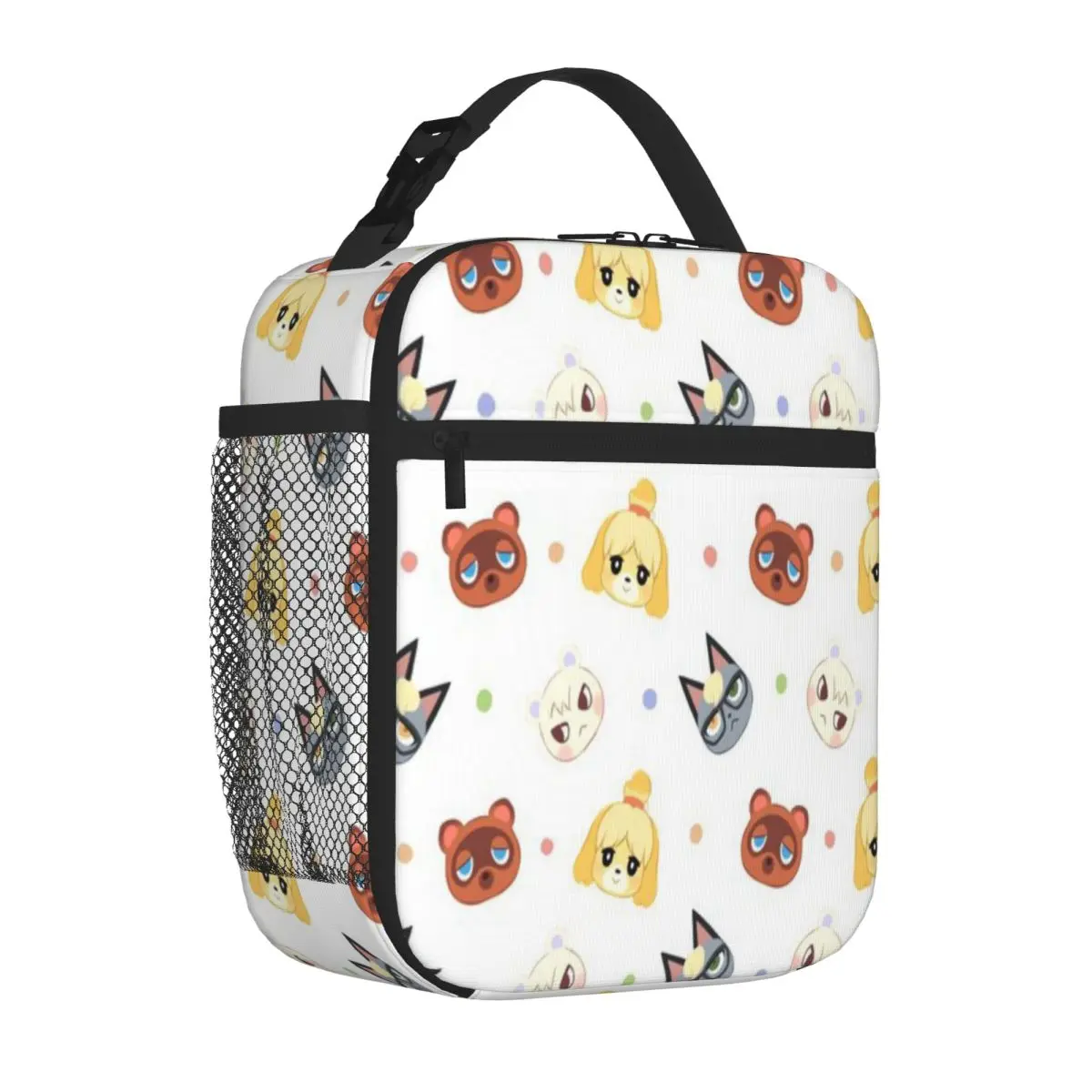 Bestselling Animal Crossing Pattern White Earthy Tone Cooler Lunch Bag School Break Time Snack Bag