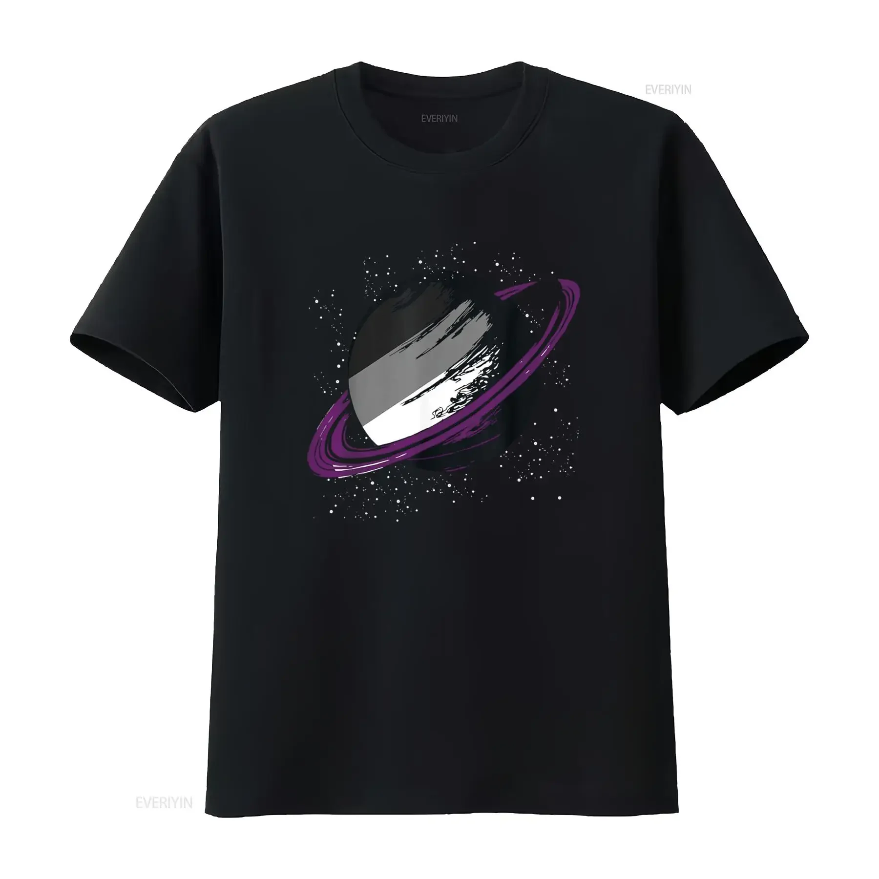 Asexual Ace Pride Month Saturn Queer LGBTQ T Shirt vintage Washed designer clothes graphic Soft Versatile Top For Everyday Wear