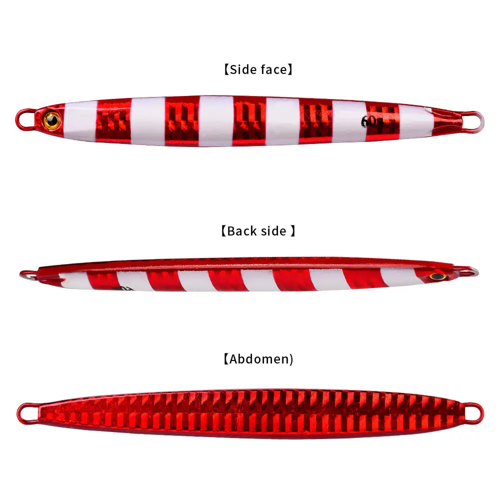 الجملة 10 جرام 20 جرام 40 جرام 60 جرام المعادن تهزهز الصيد إغراء مضيئة المياه المالحة سريع غرق القفز قارب الطعم الصيد البحري الوالج #2