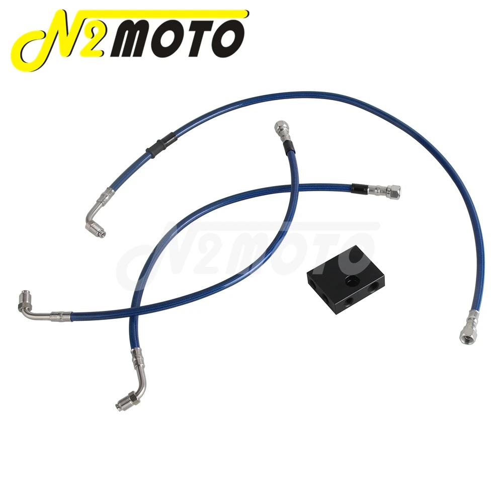 For Harley Softail Softail Low Rider S ST Fat Bob 2018-24 Motorcycle Front Upper Brake Pipe Line Cable Oil Hose Tube 60/70/75cm