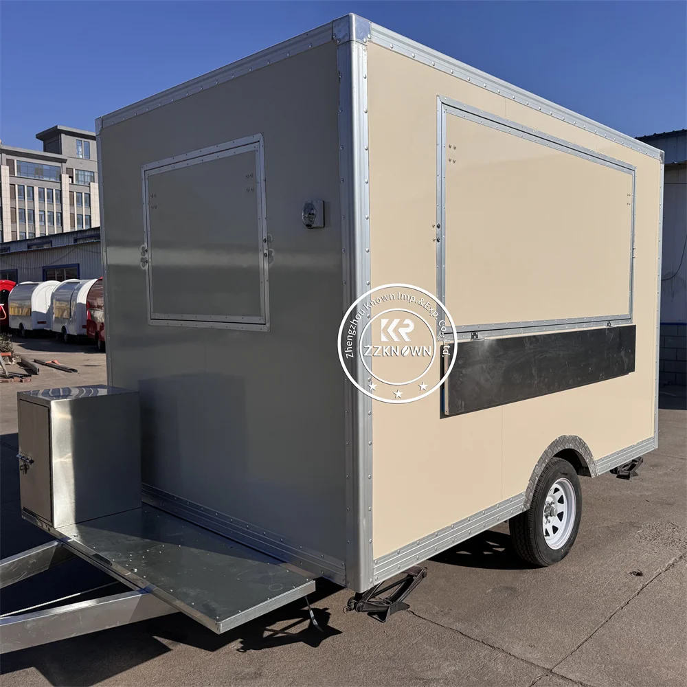 Commercial Luxury Food Trailer Mobile Catering Truck Custom Concession Pizza Burger Food Truck With Full Kitchen Setup