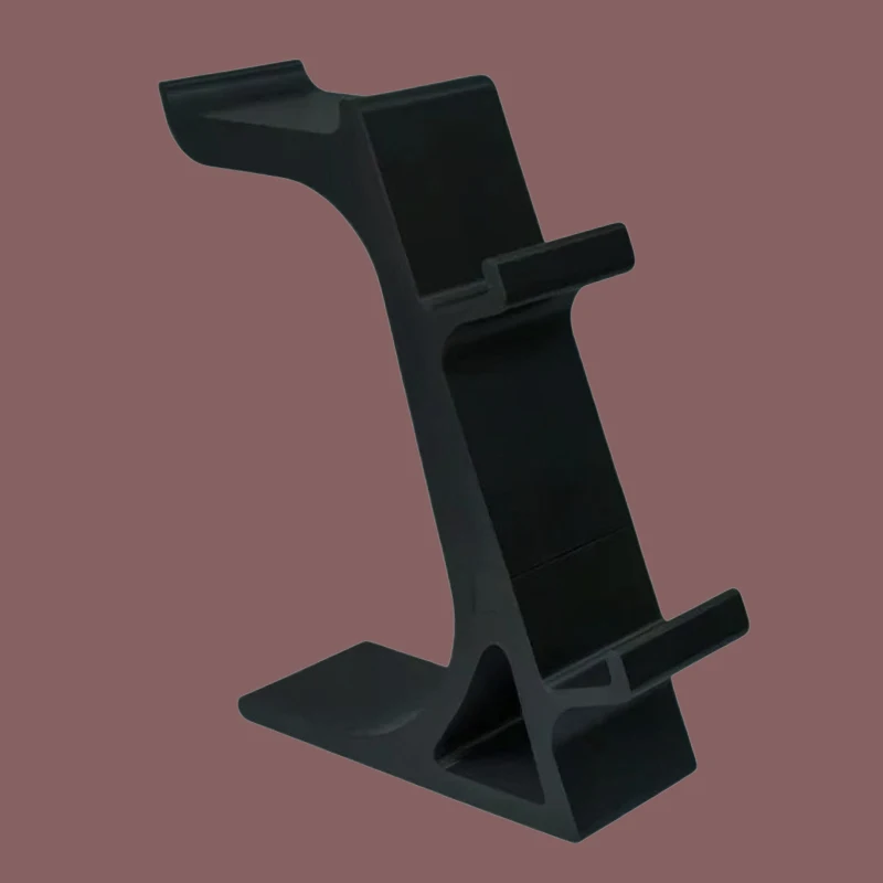 【M】1Pc 3-in-1 Controller Stand Desk Headset Holder Gaming Organizer Non-Charging Desktop Dock For 2 Gamepads & 1 Headphone