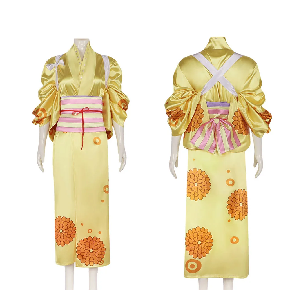 

Кимоно для косплея Kikunojo из 5 предметов с аниме о-Кику ВАО-ВАО, юката, косплей костюм, женское сексуальное платье, карнавальные наряды для женщин и мужчин