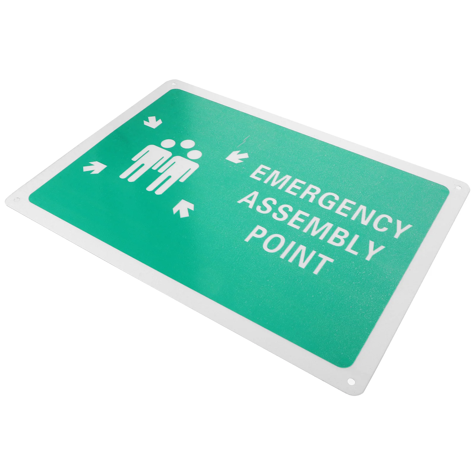 Alumínio Fire Fighting Signage, Assembly Point, Safety Label, Weather-Resistant, Mercado