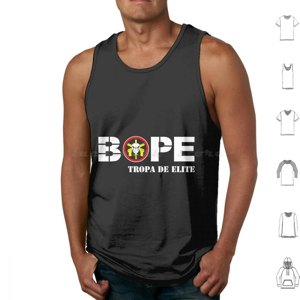 Mod.24 Bope Batallon Ops Tank Tops Print Cotton Brazil Operations Ops Police Sp…