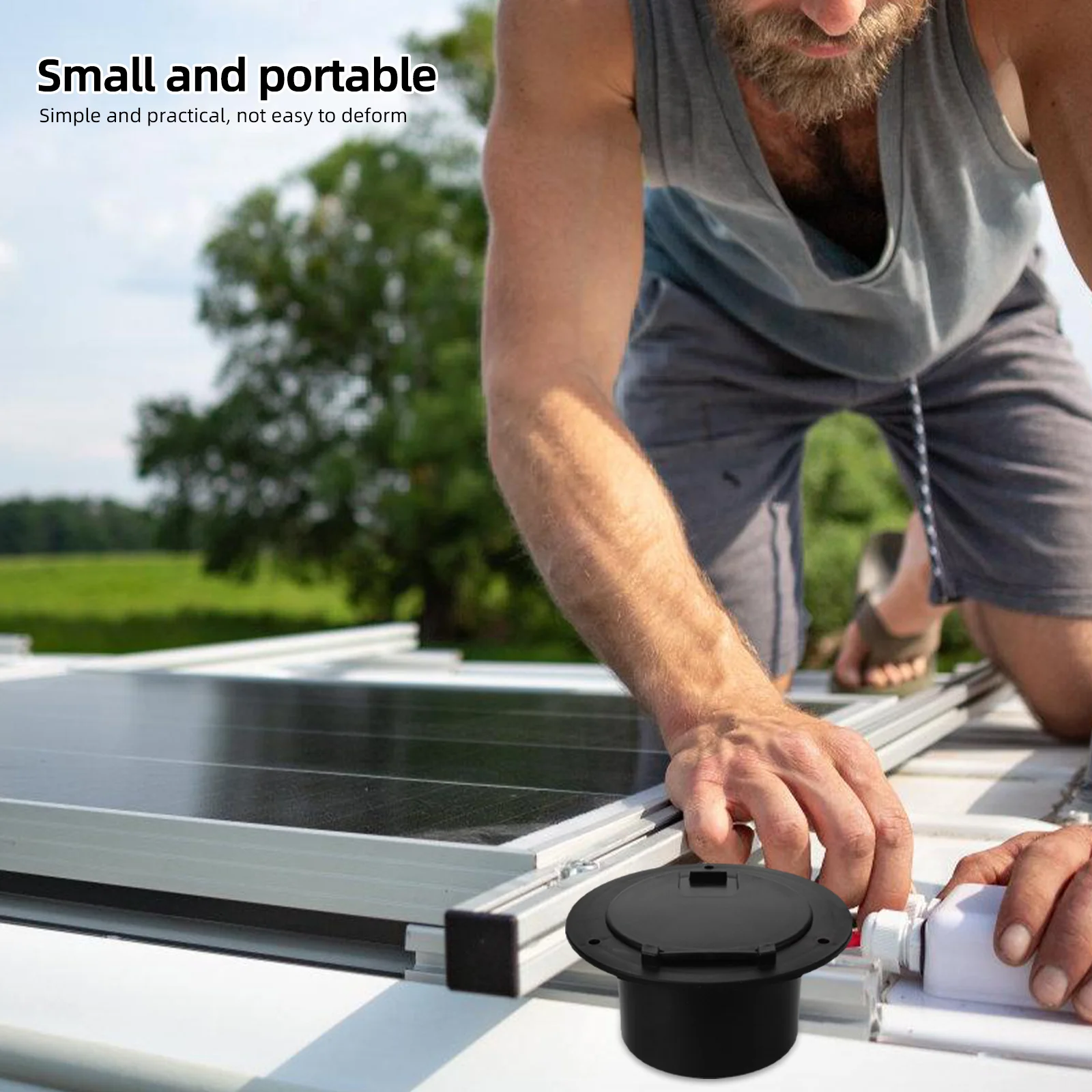 

Round Rv Power Cord Hatch Cover Waterproof Abs Cable Pass Through For Trailer Yacht Camper Accessories Electrical Hatch