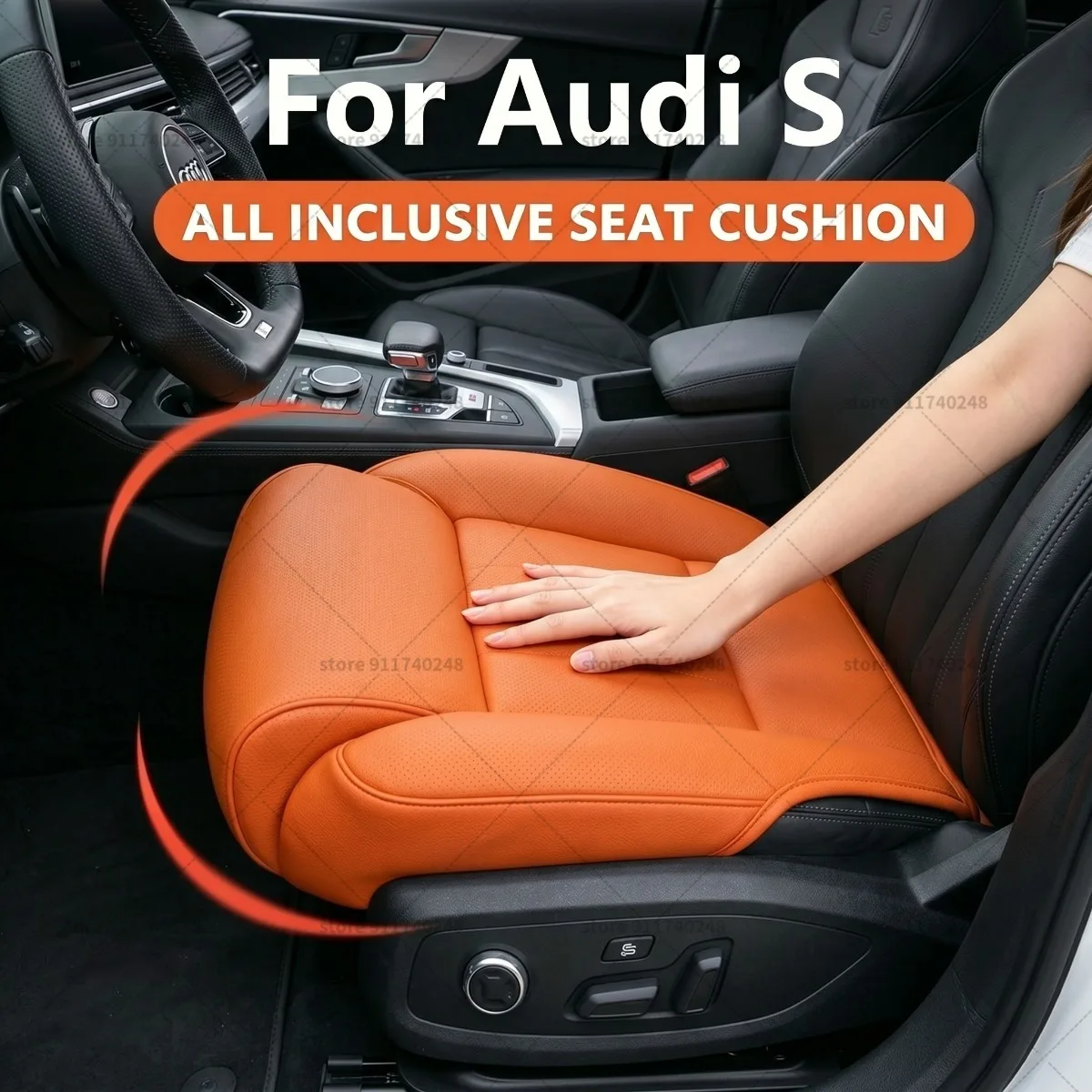 

For Audi S models Seat Leg Support Extension Cushion Thigh Support Pillow Memory Foam Leather Leg Extender Interior Accessories