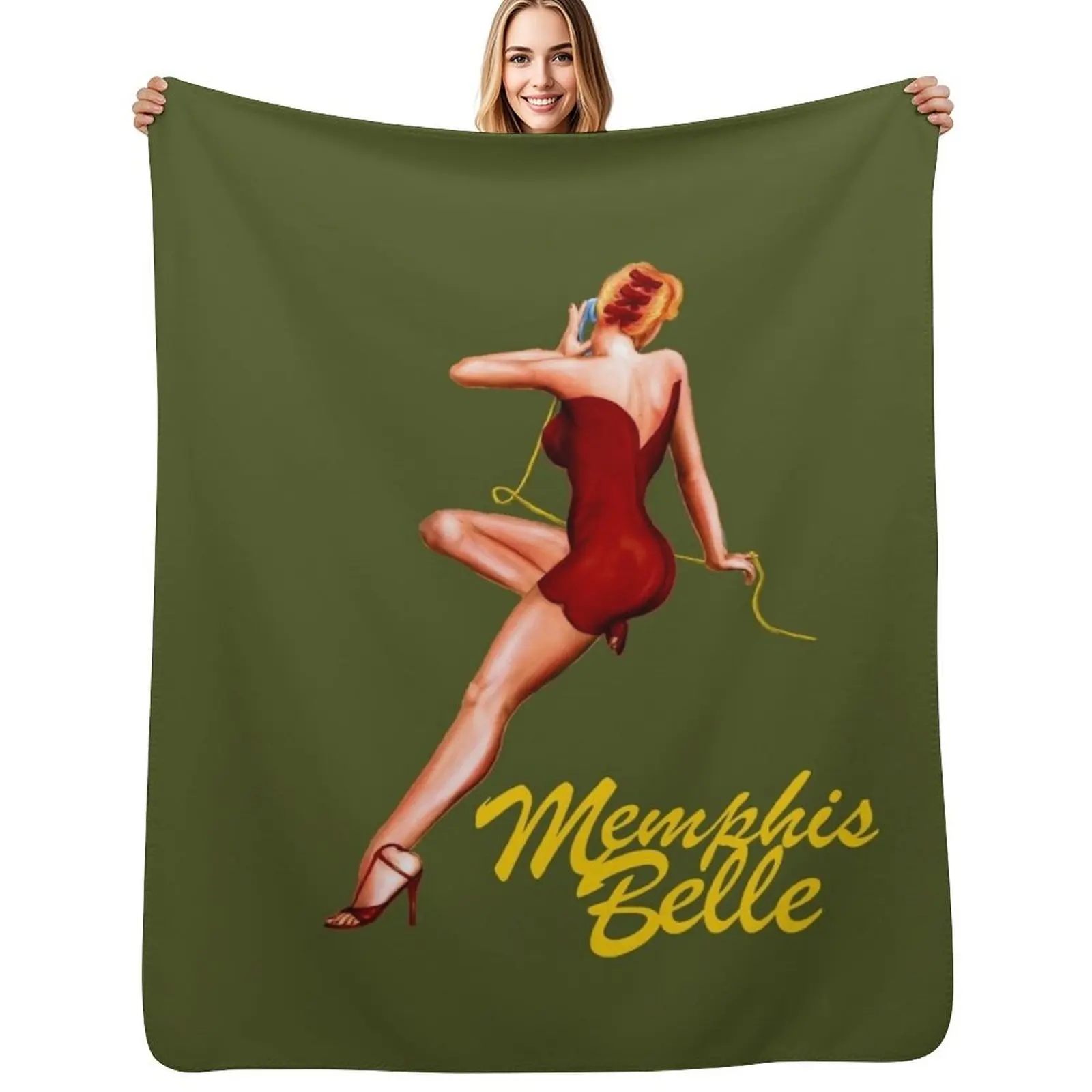 

Memphis Belle Throw Blanket Lightweight Warm Blanket for Indoor Outdoor Use