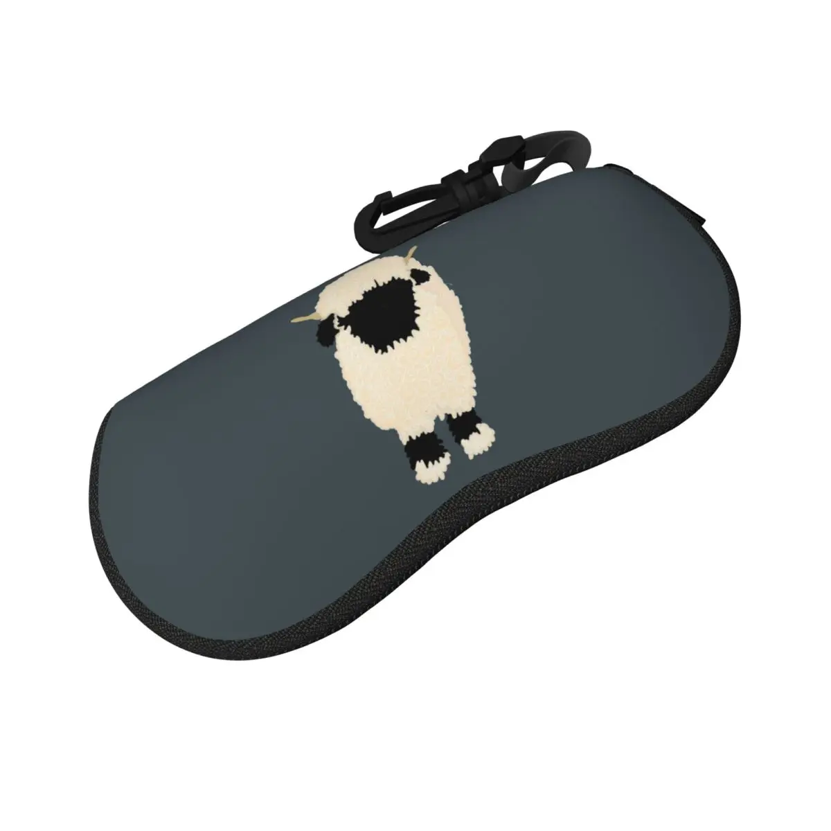 حافظة نظارات على شكل أنف أسود Valais Sheep Shell صندوق نظارات شمسية محمول للنساء والرجال حقيبة نظارات ناعمة
