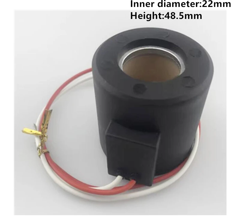 

Hydraulic Solenoid Valve Coil SKM5 Inner Hole 22mm Height 48.5mm DC24V DC12V