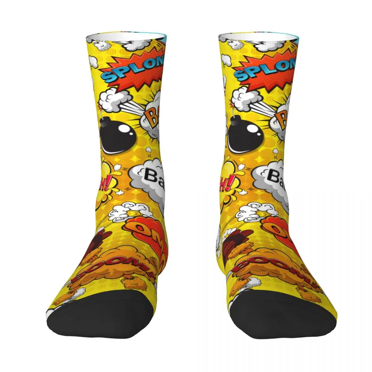 Comic Retro Comic Book Unisex Winter Socks Warm Happy Socks street style Crazy Sock