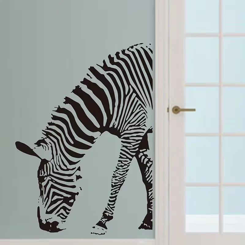 [Zebra Wall Sticker] 1 Pc, Black And White Striped Zebra Scrub Sticker, AF095 Cross-border Fixed Manufacturing, Living Room Bedr