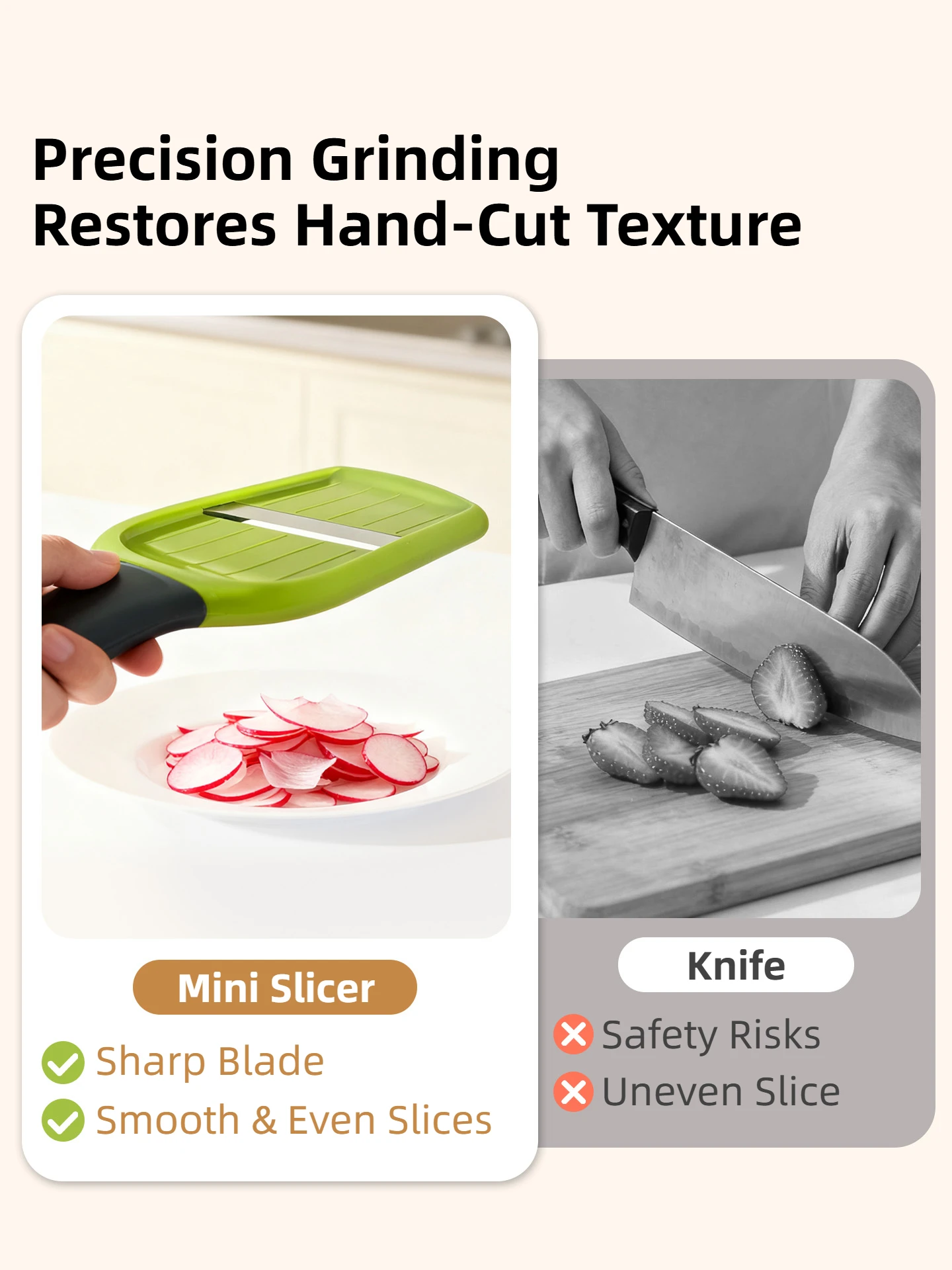 قطاعة خضراوات من الفولاذ المقاوم للصدأ من Joie Mini Mandoline لأدوات إكسسوارات المطبخ والبطاطس والجزر والخيار والجبن