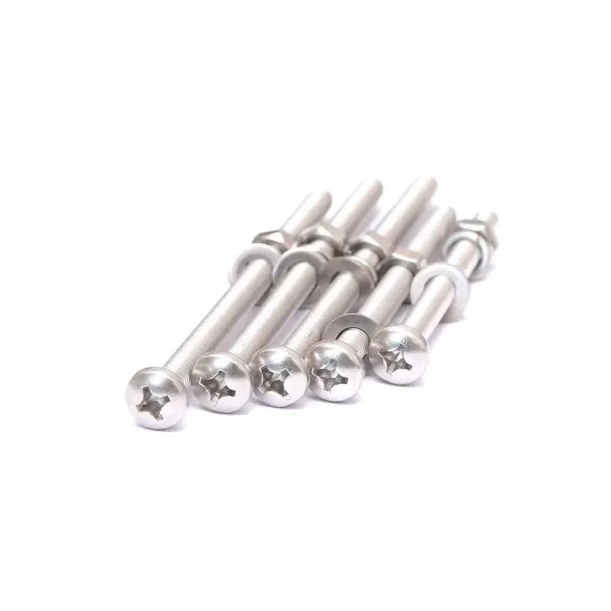 304 Stainless Steel Extended Screw With Washer And Nut Complete Set/Cross Pan Head Extra Long Screw Rod Combination Set