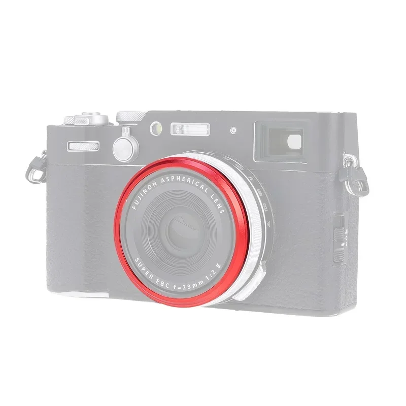 Bague d'adaptation décorative en métal pour objectif d'appareil photo Fujifilm X100/V/VI/F/T/S