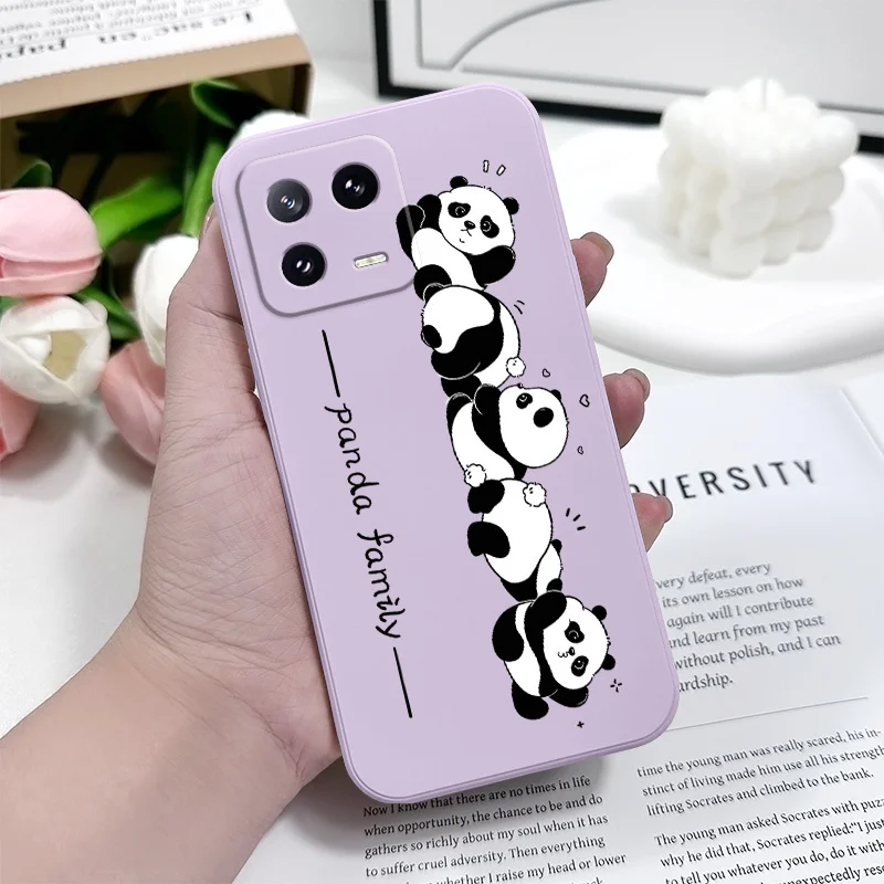 Frantic الباندا جراب هاتف ل Xiaomi Mi 15 14 14T 13 13T 12 12X 12T 12S 11 11T 10 10T 9 9T Pro Lite غطاء سيليكون سائل #4