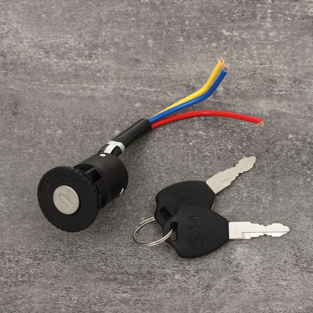 Ignition Switch Key Power Lock Universal Electric Bicycle Biking Portable Dustproof Cycling Parts for Electric Scooter