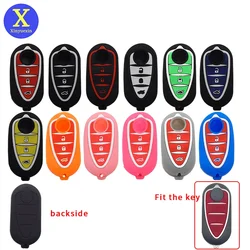 Xinyuexin Silicone Key Fob Cover for Alfa Romeo Gilietta Mito 940 159 4C GTA Folding Flip Key Remote Case 3 Button Car Accessory