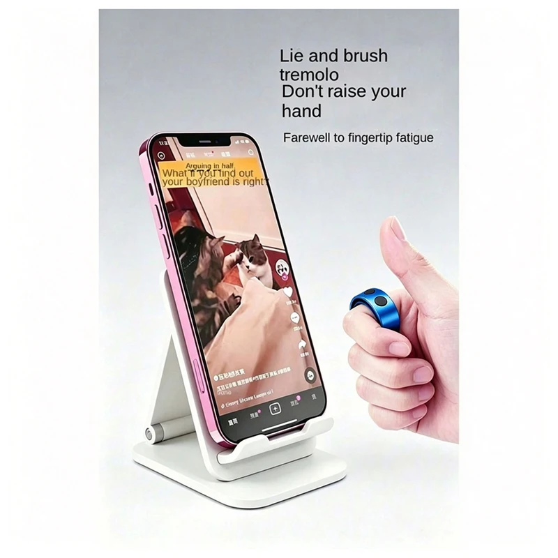 DT98 Wearable Ring Remote Control Finger Ring Controller Smart Bluetooth 6.0 for Photo Taking Music Play Pause Practical