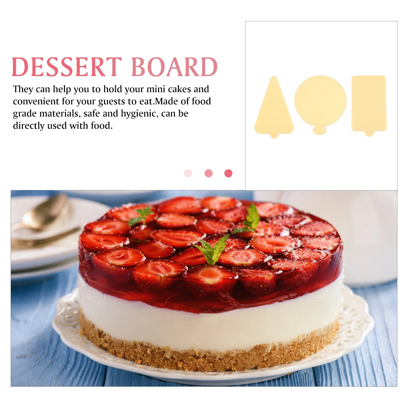 

300 Pcs Cake Tray Bottoms Mini Base Board Coasters Pastry Boards Dessert Mat Square Small