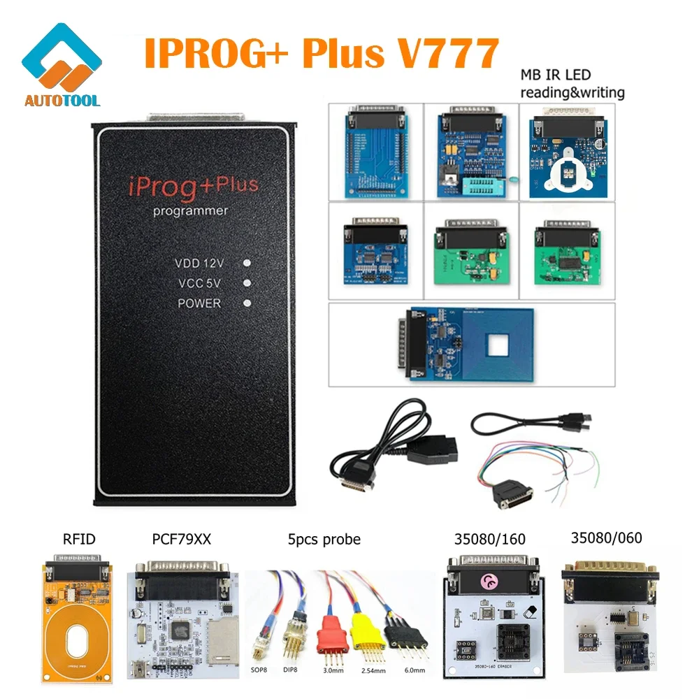 

IPROG+ PLUS V777 Adapters Car Key Programmer Tool Support IMMO Correction Reset Tools Car ECU Diagnostic Pk Carprog Digiprog