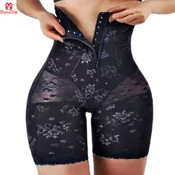 GUUDIA Zipper Hook Body Shaper Panties High Waisted Control Panties Thigh Slim Butt Lifting Briefs with Exquisite Jacquard Shape