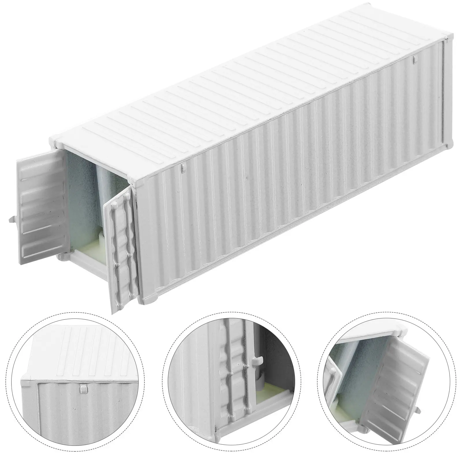 

Alloy Container Carriage DIY Miniature Truck Smooth Burr-Free Safe for Kids Sandbox Micro Scene Decorative Accessory